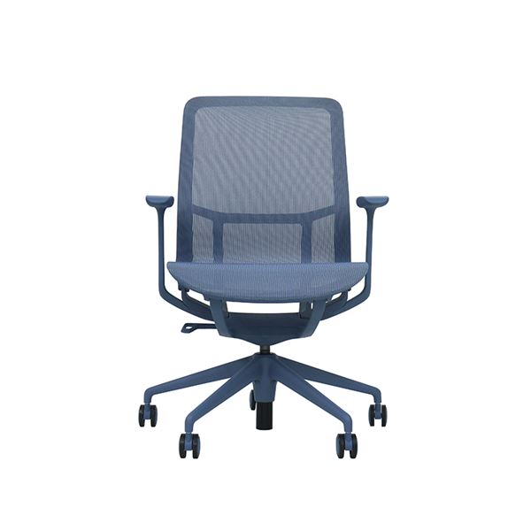 Cromad Gama Sense Elegance Silla De Oficina - Piston De Gas De Grado 4 - Respaldo Ergonomico - Malla Elastica 3D Transpirable - Reposabrazos Ajustables - Color Azul