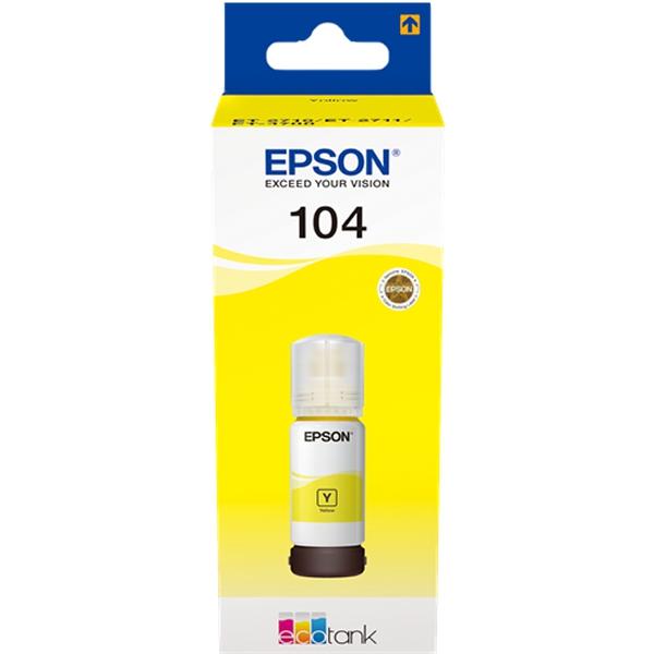 Epson Tinta Bote Amarillo Ecotank Et-2710, 2711, 2726, 2815 - Nº 104