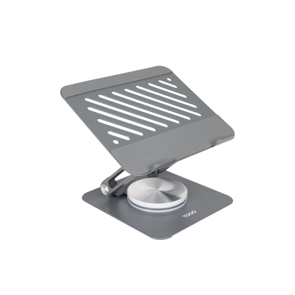 Tooq Soporte Para Portatil Hasta 13" - Rotacion 360 - Plegable Y Portatil - Color Gris