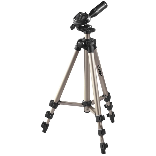 Hama Star 05 Tripode Para Camara De Fotos - Peso Max 500G - Altura Ajustable Hasta 106.5Cm - Aluminio - Soporte De Liberacion Rapida - Cabezal De 3 Vias - Color Beige