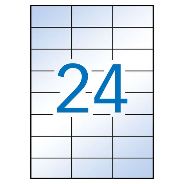 Apli Pack De 240 Etiquetas 70X37Mm - 10 Hojas Por 24 Etiquetas - Adhesivo Permanente - Cantos Rectos - Transparentes