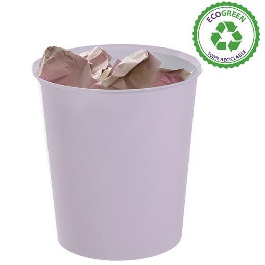 Archivo 2000 Papelera Ecogreen 18 Litros 240X310Mm Reciclado Malva Pastel