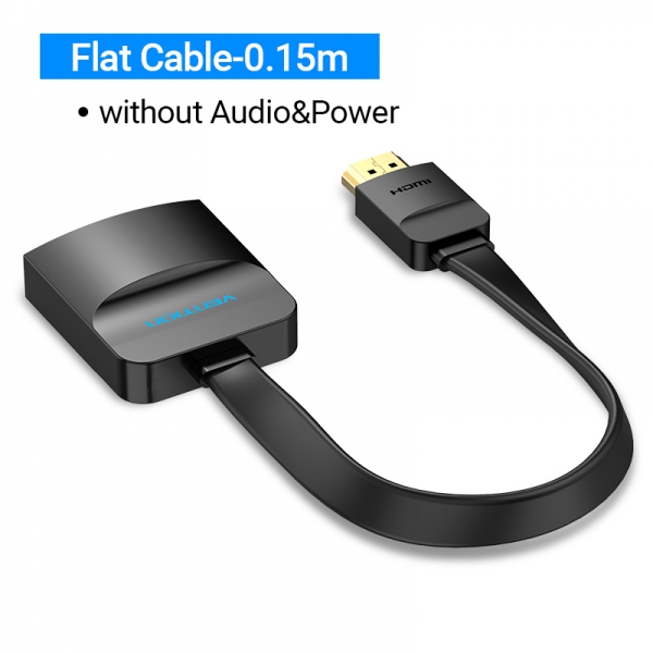 Vention Cable Conversor Hdmi Macho A Vga Hembra Con Jack 3.5Mm - 0.15M - Color Negro