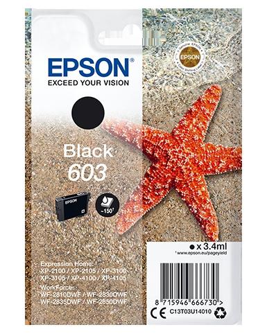 Epson Tinta Negro Xp-2100, 3100, 4100 / Wf-2830Dwf, 2850Dw - Nº 603