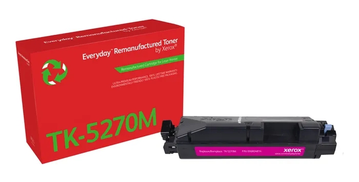Xerox Everyday Kyocera Tk5270 Magenta Cartucho De Toner Remanufacturado - Reemplaza 1T02Tvbnl0/Tk5270M