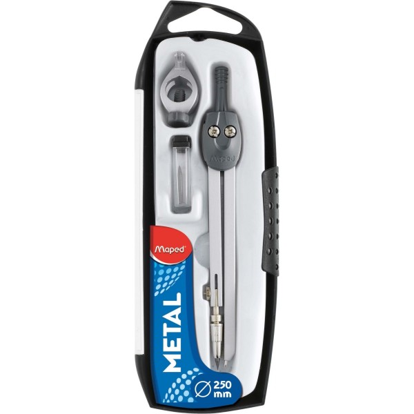 Maped Start Metal Compas Con Brazo Articulado - Incluye Adaptador Y Minas De Repuesto