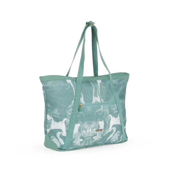 Milan Coleccion Lava Bolso Shopper 18.5L - Gran Capacidad - Cierre De Cremallera - Tamaño 52X36X3Cm - Color Verde