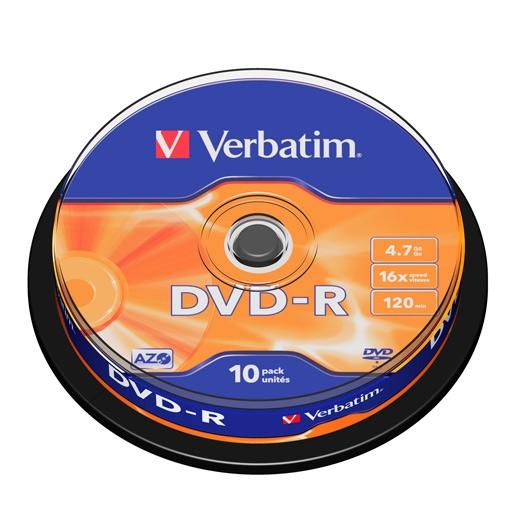Verbatim Dvd-R, 4.7Gb, 16X, 10 Pack Spindle, Superficie Matt Silver