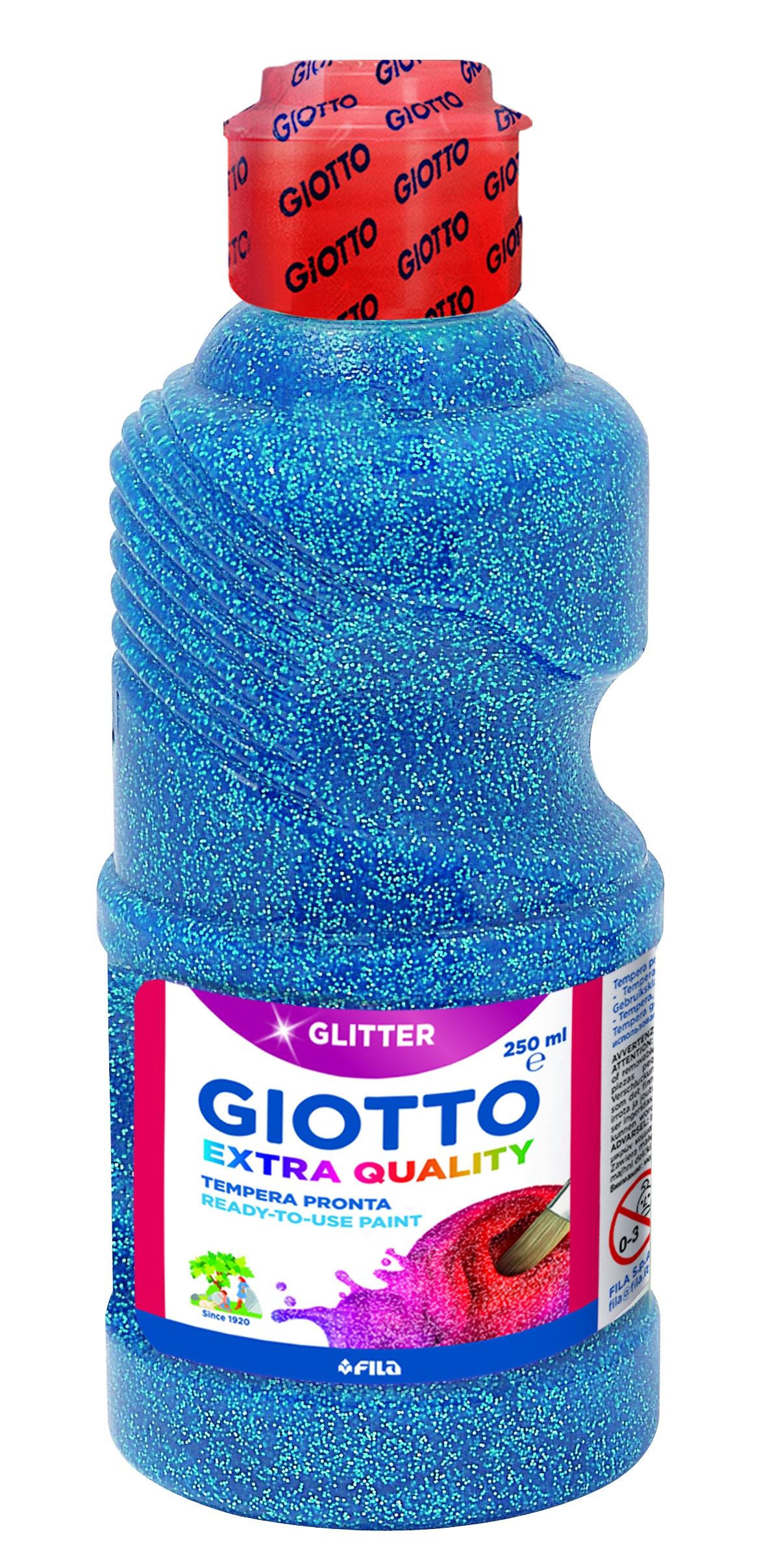 Giotto Témpera Glitter Azul Botella 250 Ml