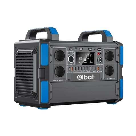 Elbat Generador De Energia Portatil - 1000W - Bateria De Litio 327.600Mah - Funcion Bms - Carga Con Panel Solar - Incluye Adaptador Ac Y Cargador De Coche - Puertos Usb Y Tipo C - Color Negro