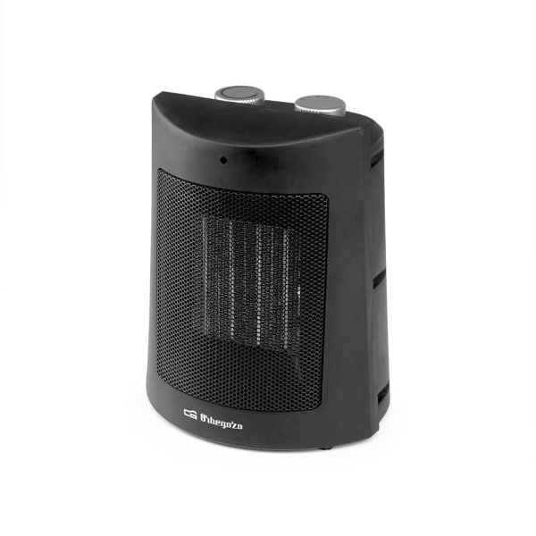 Orbegozo Cr 5113 Calefactor Ceramico - Potencia 1500W - Termostato - Sistema Antivuelco - Color Negro