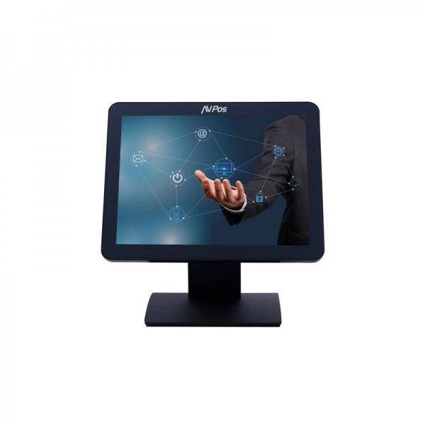 Avpos Avpos-T15 Monitor Tactil De 15 Pulgadas - Pantalla True Flat Capacitiva De 10 Puntos - 1024X768 - 400Cd/M2 - Vga - Color Negro