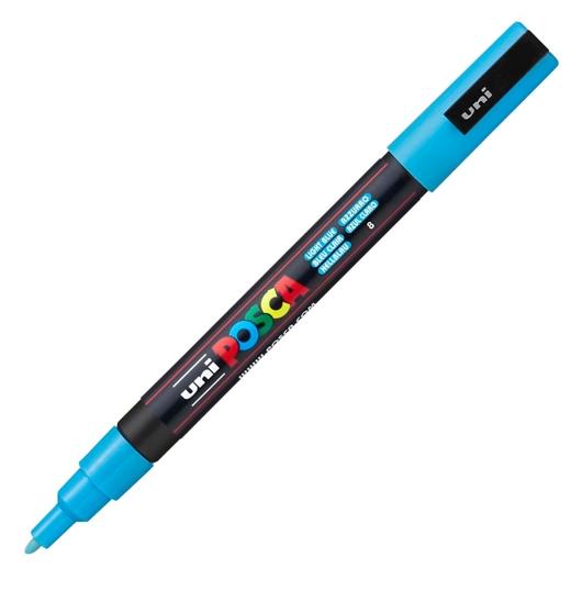 Posca Marcador  Pc-3M Punta Cónica 0,9 - 1,3 Mm Azul Claro
