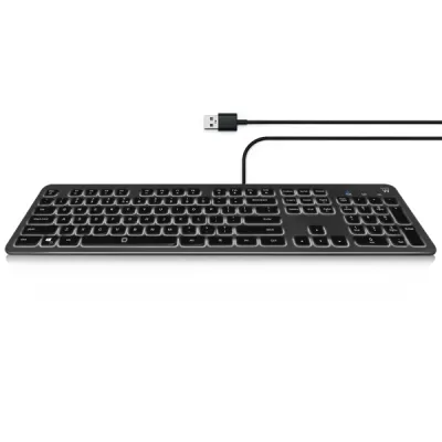Ewent Teclado Con Cable Usb - Disposicion Italiana Qwerty It - Retroiluminacion - Teclas De Bajo Perfil Y Silenciosas - Cable De 1.5M - Color Negro