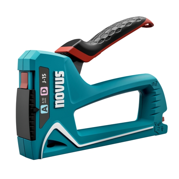 Novus J15 Clavadora/Grapadora - Para Grapas De 4 A 10Mm - Cambio De Grapa Mediante Mecanismo De Desplazamiento - Bloqueo Del Mango - Indicador De Cantidad De Grapas Restante
