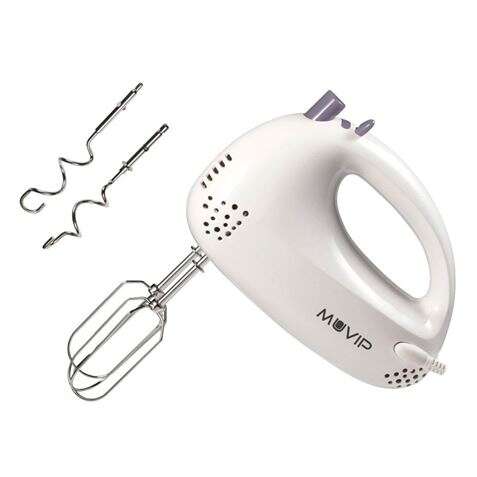 Muvip Batidora Amasadora De Mano Para Reposteria 200W - 5 Velocidades - 2 Conjuntos De Varillas - Boton Turbo