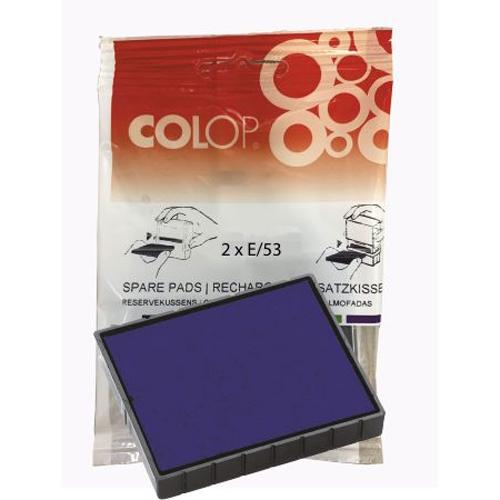 Colop Almohadilla E/53 Azul Blister -2U-