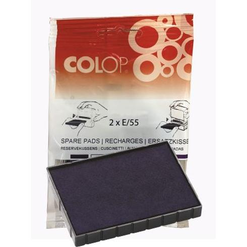 Colop Almohadilla E/55 Azul Blister -2U-