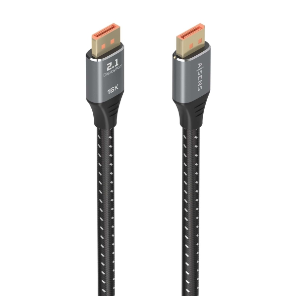 Aisens Cable Displayport V2.1 16K@60Hz 80Gbps - Dp/M-Dp/M - 2.0M - Color Negro