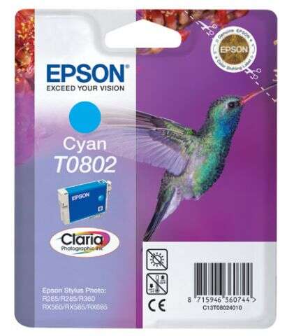 Epson T0802 Cyan Cartucho De Tinta Original - C13T08024011