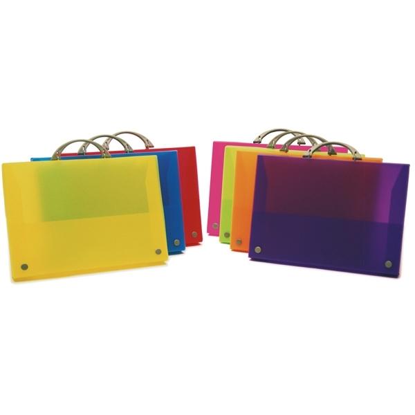 Grafoplás Maletín Portadocumentos Colorgraf C/Asa Abatible Y Cierre Con Broche Folio Pp Translúcido Amarillo