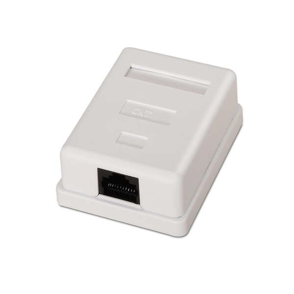 Aisens Roseta De Superficie Rj45 Cat.6 Utp 1 Toma - Color Blanco