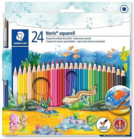 Staedtler Lápices De Colores Noris Aquarell + Pincel Surtidos  En Estuche 24 Ud