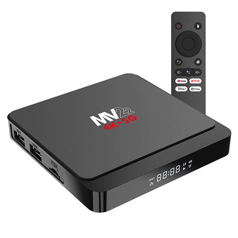 Muvip Mv22 Mini Pc Smart Tv 4K 5G - Android 14 - Quad Core - 2Gb Ram - 16Gb - Color Negro