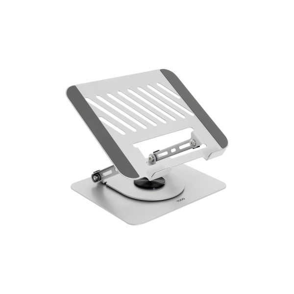 Tooq Ph-Dafne-S Soporte De Sobremesa Para Portatil - De 11" A 17" - Acero - Rotacion 360 - Plegable Y Portatil - Estable Y Antideslizante - Ajustable - Color Plata