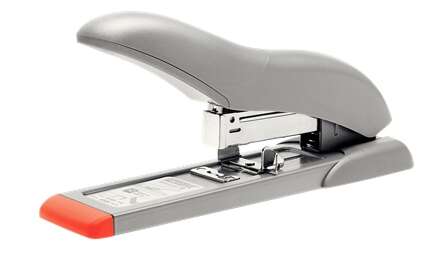Rapid Fashion Hd70 Grapadora De Gruesos - Hasta 70 Hojas - Grapado Cerrado - Utiliza Grapas 9/8-10, 23/8-10 - Color Gris/Naranja