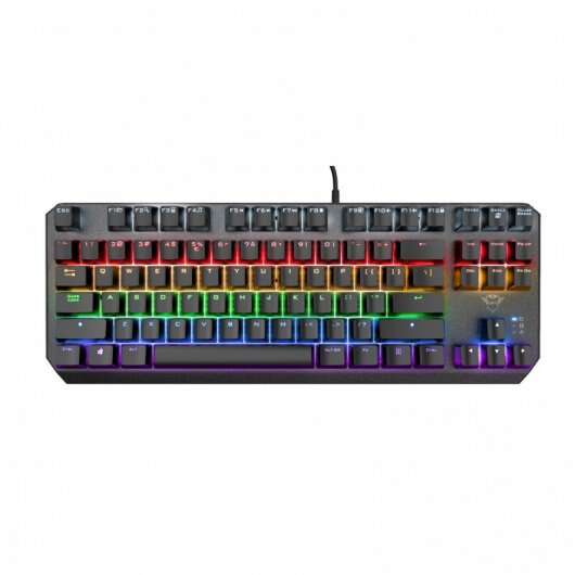 Trust Gaming Gxt 834 Callaz Tkl Teclado Mecanico Usb - Teclas Red - Antighosting - Iluminacion Rgb - Cable De 1.80M