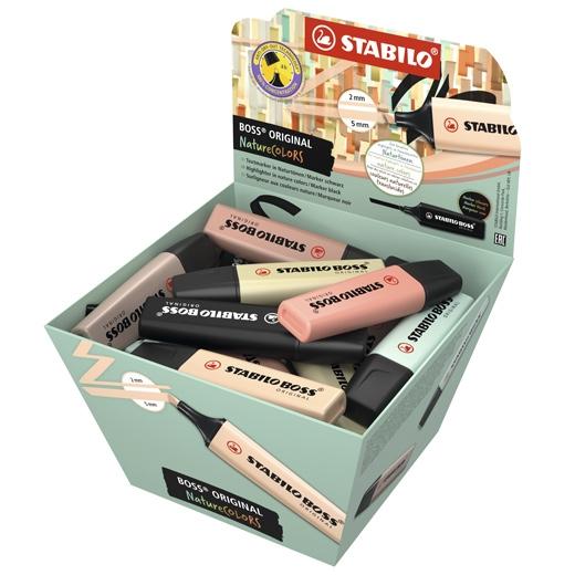 Stabilo Marcador Boss Original Naturecolors Surtidos Expositor Cesta De Cartón 30 Ud