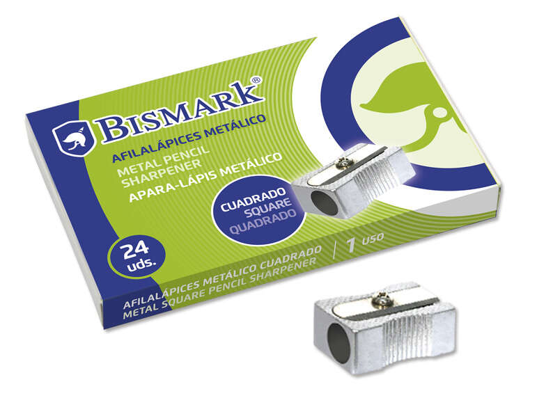 Bismark Afilalapiz Metalico Para Lapices Normales - Color Acero