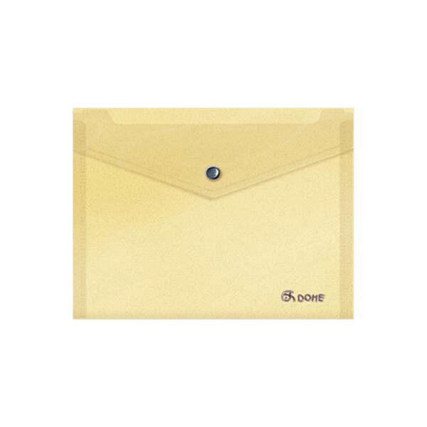 Dohe Sobre Portadocumentos A5 - Cierre De Broche - Polipropileno Translucido 150 Micras - Color Amarillo