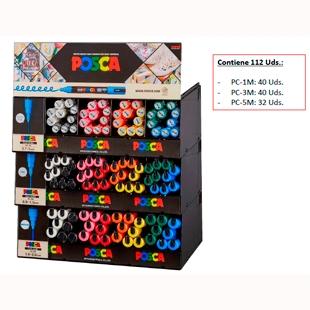 Posca Expositor Marcador  Pc-1M/3M/5M -112 Piezas-