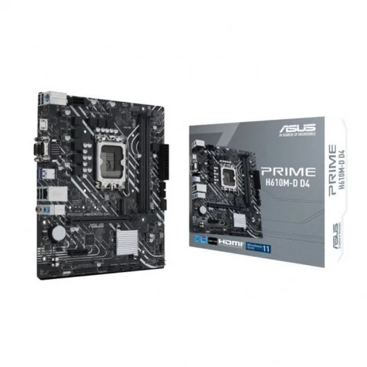Asus Prime H610M-D D4 Placa Base Intel1700 2X Ddr4 - Hdmi, M.2, Pcie3.0, 4X Sata Iii, Usb 3.2, Microatx
