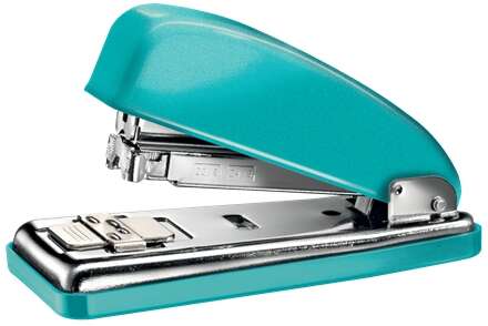 Petrus 226 Wow Grapadora Metalica + Caja De 200 Grapas - Hasta 30 Hojas - Grapado Cerrado, Abierto Y Clavado - Color Turquesa Metalizado