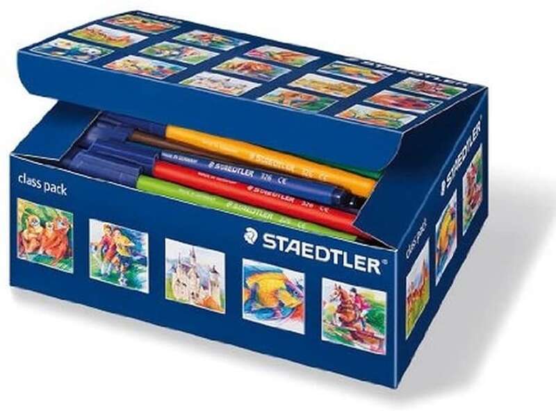 Staedtler Noris 326 Pack De 100 Rotuladores De Punta Fina - Trazo 1Mm Aprox - Tinta Base De Agua - Colores Surtidos