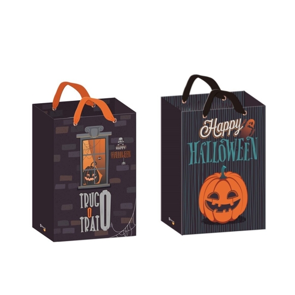 Bismark Bolsa De Papel Halloween - Asas De Lazo - 2 Diseños Aleatorios