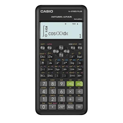 Casio Calculadora Cientifica Fx-570Es Plus 2Nd Edition 10+2 Dígitos 417 Funciones 9 Memorias Negro
