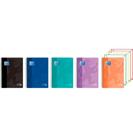 Oxford Cuaderno Europeanbook 4 Classic 120H A5+ 5X5 Write&Erase T/Plástico C/Surtidos Vivos