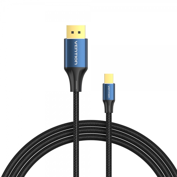 Vention Cable Conversor Displayport Macho A Mini Displayport Macho 1.4 8K - 2M - Color Negro Y Azul
