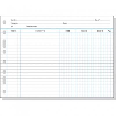 Finocam Recambio Multifin Cuentas Corrientes 3006 Folio Apaisado 50H 90Gr