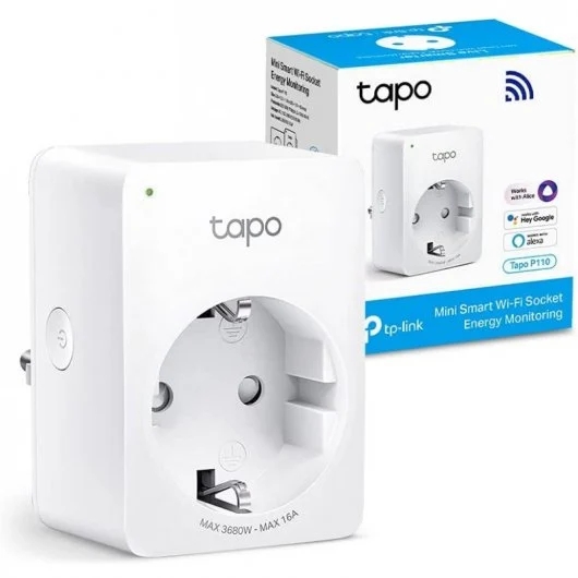 Tp-Link Tapo P110 Mini Enchufe Inteligente Wi-Fi - Temporizador - Control Por Voz - Programable