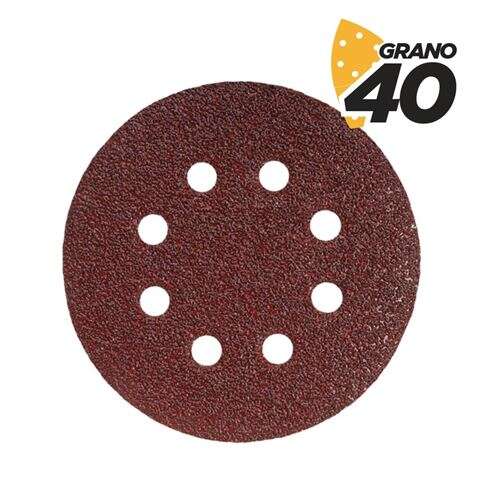 Blim Pack De 10 Lijas Con Velcro Para Lijadora Bl0136 - 125Mm - Grano 40 - Formato Circular