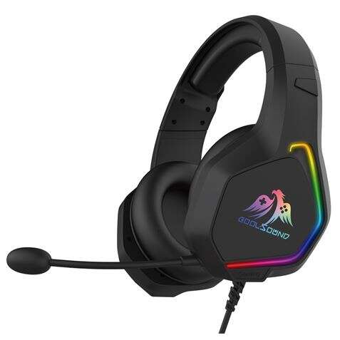 Coolsound G6 Auriculares Gaming Con Microfono - Usb Para Iluminacion Led - Diadema Ajustable - Almohadillas Acolchadas - Controles En Cable - Cable De 2M