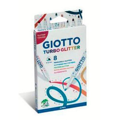 Giotto Rotuladores Turbo Glitter Colores Surtidos Estuche 8 Ud