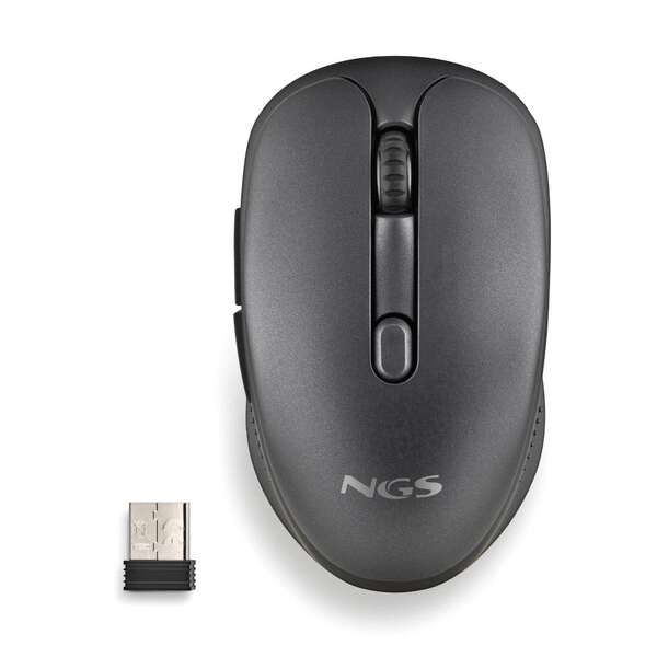 Ngs Evo Rust Black Raton Inalambrico Usb 1600Dpi - 5 Botones - Recargable - Uso Diestro