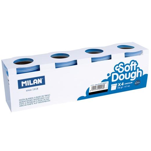 Milan Pasta Blanda Soft Dough Bote 116Gr Negro Caja 4 Ud