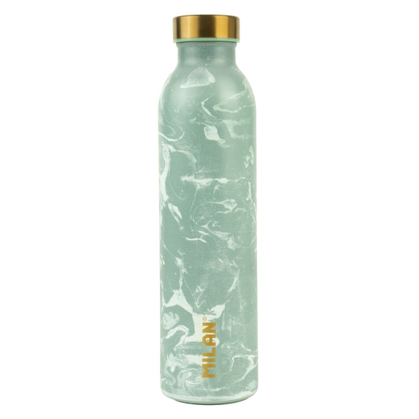 Milan Serie Lava Botella Isotermica 0.59L - Doble Pared De Acero Inoxidable - Liquidos Calientes Hasta 12H, Frios Hasta 24H - Color Verde